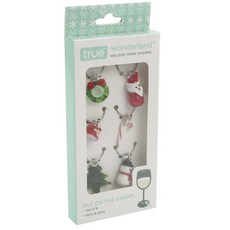 true 酒杯聖誕裝飾, 6件, 混色