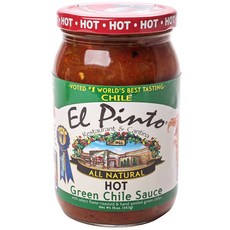 El Pinto 熱青辣椒醬, 1個, 453克