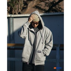 Shaka Wear 連帽外套，寬鬆舒適，經典拉鍊設計，柔軟親膚面料，灰色百搭