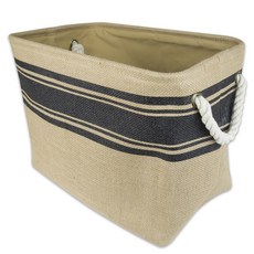 DESIGN IMPORTS 方形粗麻布空白邊框 S, 1個, 黑色