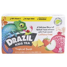 DRAZIL 無咖啡因水果茶 200ml, Tropical Burst, 8入