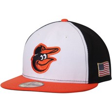 巴爾的摩金鶯隊New Era Authentic Collection On-Field 59FIFTY Flex帽 with 9/11側面貼布, 黑色