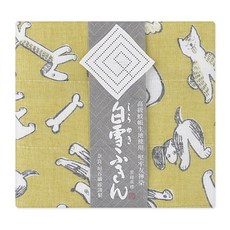 Shirayuki 垣谷纖維 家用抹布 黃色汪汪款, 1個