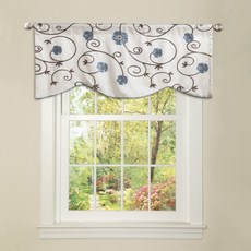 Lush Decor Lush Décor皇家花園平衡廚房窗簾 單獨, 藍色