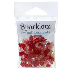 BuTTons GALORE&More 紅寶石裝飾品, 1個, Love Hearts