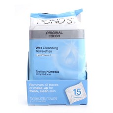 POND'S 旁氏 維他命E清爽卸妝巾, 1個, 15件