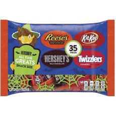 HERSHEY'S 好時 萬聖節綜合巧克力糖果包 447g, 1包, Reese's+KitKat+Hershey's+Twizzlers