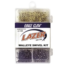 EAGLE CLAW Eagle Claw鐳射Worm Eye轉環組合釣魚配件, 324件, 混色