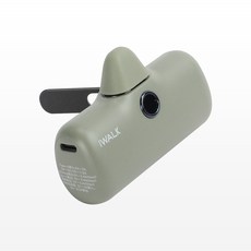 iWALK 五代PRO 快充直插式行動電源 5000mAh, Type-C頭i1516用-支架款叢林綠, 叢林綠, LPS001