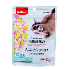 PetBest 小動物零食 Ca 棉花糖(綜合水果) 45g 倉鼠兔子天竺鼠零食, 1包裝