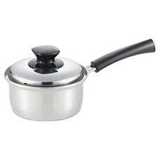 YOSHIKAWA 吉川 不鏽鋼單柄湯鍋, 1個, 銀, 14cm