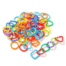 蒙氏扣環配對教具 寶寶早教益智玩具 形狀配對 手眼協調訓練 親子互動玩具, I現貨I 扣環75入組