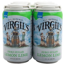 VIRGIL'S 零糖檸檬石灰, 6個, 355毫升