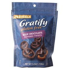 GRATIFY 無麩質椒鹽捲餅 牛奶巧克力包覆麻花, 1包, 156g