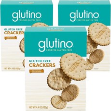 glutino 無麩質蘇打餅 原味, 3盒, 125g