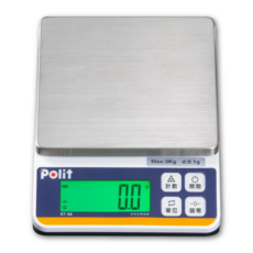 Polit KT-66 電子秤 乾電池插電兩用 精準測量 廚房料理好幫手, 1個, 4000g x 0.2g