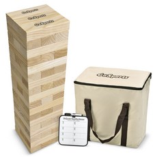 GoSports 木製疊疊樂桌遊, 木頭