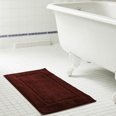 RT designer's collection Derby 超細纖維浴墊 浴室腳踏墊 43.2 x 61cm, 1個, 酒紅色