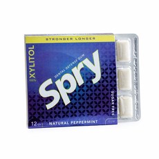 Spry 無糖木醣醇口香糖, Peppermint, 1盒