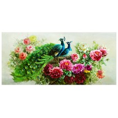 御畫房 富貴吉祥手繪油畫 60x120cm VF-74, 詳見包裝