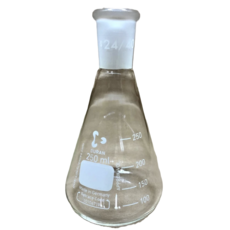 DURAN 磨砂三角瓶，實驗室玻璃器皿，耐熱材質，錐形設計，容量精準, 1個