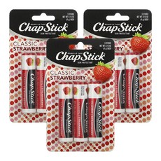 ChapStick 經典護唇膏, 草莓味, 4g, 9支