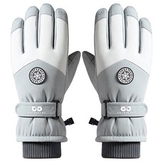 SMT保暖防寒滑雪手套 防風防水機車手套 冬天騎車防摔觸控手套 機車防滑摩托車騎士防凍手套, 淺灰色, 1