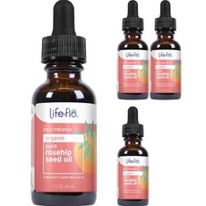 Lifeflohealth 玫瑰果護理油, 4瓶, 30ml