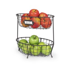 SPECTRUM 雙層水果收納籃, 灰色