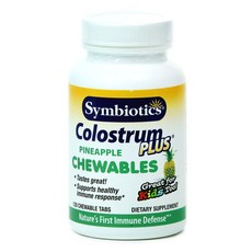 Symbiotics 鳳梨初乳咀嚼片, 120顆, 1罐
