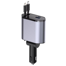 GLOBAL 3C 120W PD快充車用充電器 伸縮線 四口輸出, 1個, 4