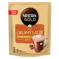NESCAFE 雀巢咖啡 金牌濃郁綿密三合一即溶拿鐵, 1個, 12入, 31g