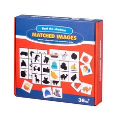 桔比雜貨舖 影子配對木質拼圖 啟蒙早教益智教具 幼兒學習玩具, 2套