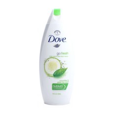 Dove 多芬 清新水潤沐浴乳 綠茶黃瓜香, 1瓶, 354ml