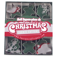 FOX RUN 迷你聖誕餅乾模型9件組, 1組, Silver