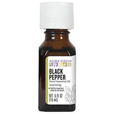 Aura Cacia 卡希雅 黑胡椒精油, 1個, 15ml