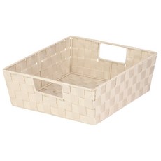 honey can do 帶把手編織托盤籃, 1個, 奶油