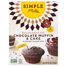 Simple Mills 巧克力瑪芬杏仁烘焙粉 無麩質, 1個, 295克