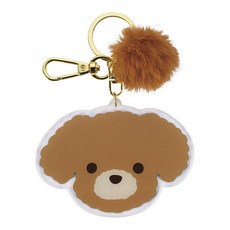 Skater 壓克力鑰匙扣吊飾, 1個, 絨球的小狗