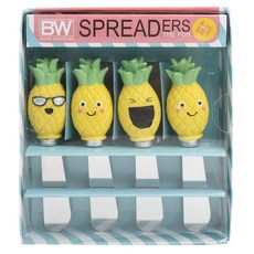 波士頓倉庫 The Fun Spreader 黃油果醬刀, 4入, 菠蘿