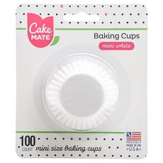 CakeMATE 烘焙鬆餅杯迷你白色, 100件, 白色的