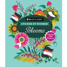 (英文圖書) Brain Games - Sticker by Number: Blooms: Includes Foil Stickers! 平裝版, Publications International,..., 英文