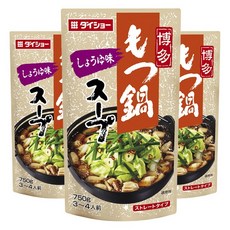 DAISHO 大逸昌 博多牛腸鍋湯底 醬油風味, 3包, 750g