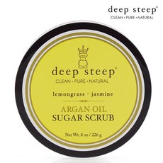 deep steep 摩洛哥堅果油糖磨砂膏, 檸檬草 - 茉莉, 1個, 226克