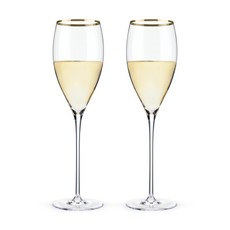 VISKI 餅乾水晶霞多麗長笛香檳眼鏡, 2件