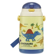 Skater 按壓式保冷專用吸管水壺 SSH4C, 1個, 400ml, 恐龍