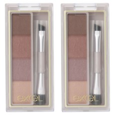 日本 excel 玩色柔霧眉彩盤, 2盒, 04紫藤灰