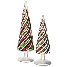 Sullivans Home Begins Here 親愛的聖誕老人 紅色和綠色 Final Tree 桌面裝飾 2 件套, 混色