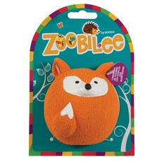 ZooBilee 乳膠狐狸球狗玩具, 1個, 橘子