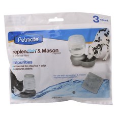 Petmate 半自動寵物飲水器專用濾網, 1個, 銀